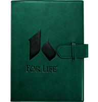 Italian Faux Leather Green Embossed Journal 