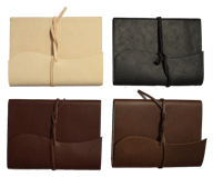 Leather Cowhide Wrapped Embossed Journals
