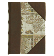 Old World Map Leather Embossed Journals