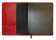 Red Saddle Stitched UltraHyde Embossed Journals