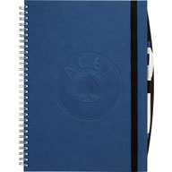 blue wirebound journal