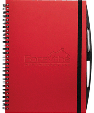 Wirebound Faux Leather Embossed Journals
